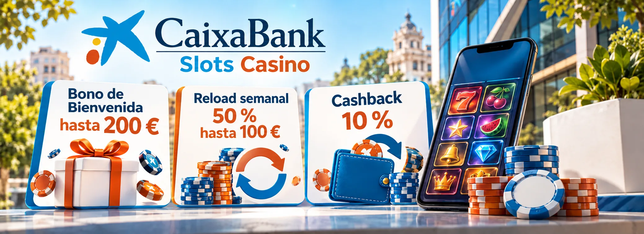 Promociones de CaixaBank Slots Casino, bono del 100 % hasta 200 €