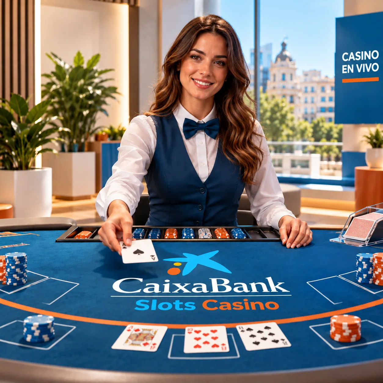 Sala en vivo de CaixaBank Slots Casino con mesas de Evolution